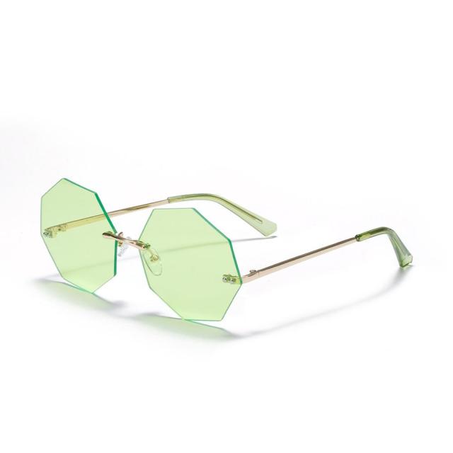 Calanovella Fashion Punk Rimless Sunglasses New Women Small Sun Glasses Shades Luxury Brand Designer Metal Sunglass UV400 Eyewear