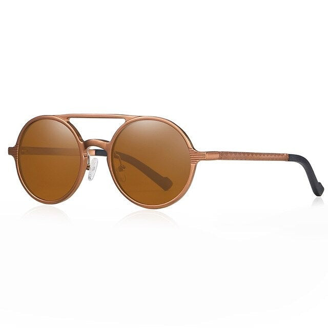 Calanovella Retro Round Sunglasses Men Women Polarized Luxury Brand