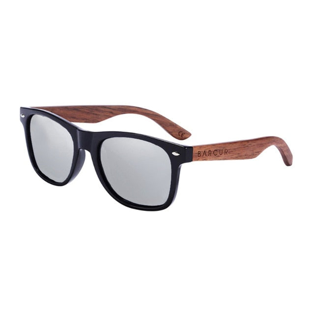 Calanovella Stylish Retro Black Walnut Wooden Sunglasses