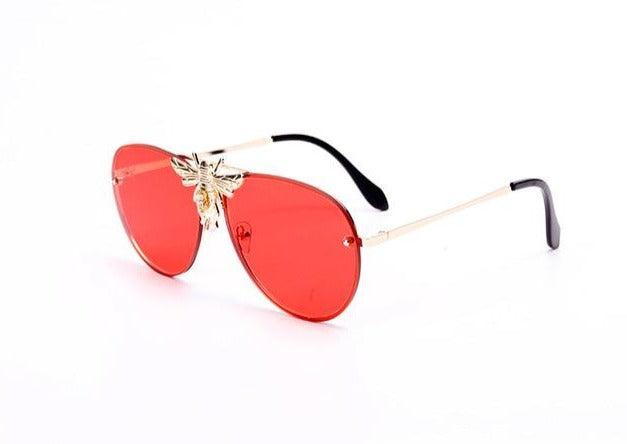 Calanovella Stylish Pilot Bee Sunglasses Vintage Retro UV400