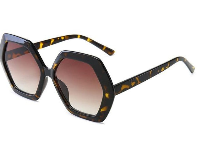 Calanovella Stylish Big Hexagon Fashion Sunglasses UV400