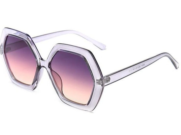 Calanovella Stylish Big Hexagon Fashion Sunglasses UV400