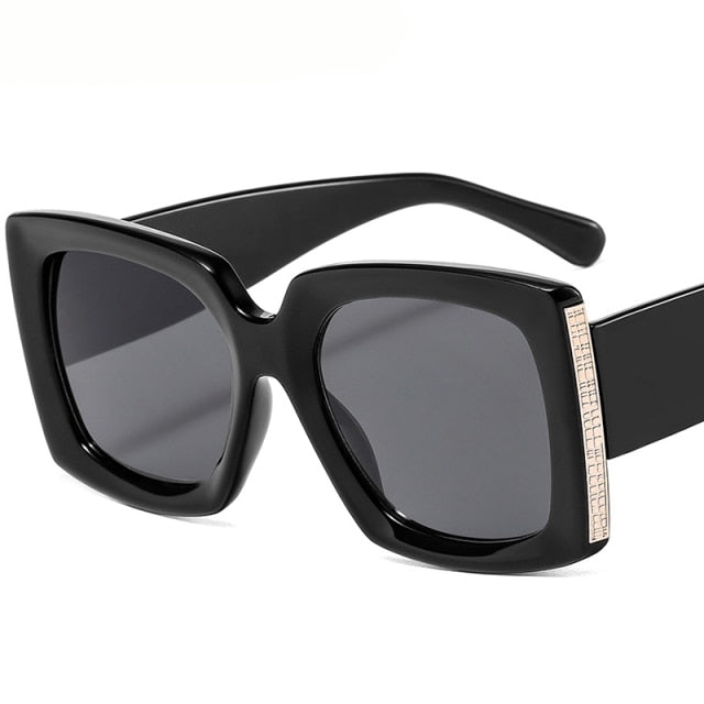 Calanovella Vintage Square Sunglasses Women Men Punk Retro Brand
