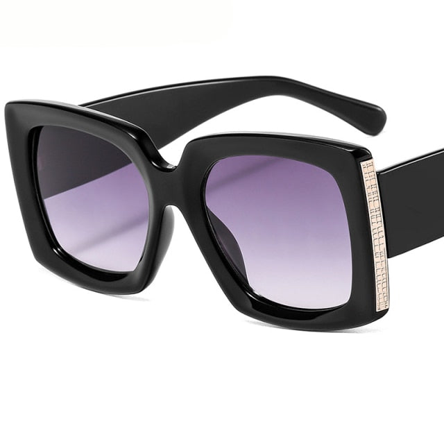 Calanovella Vintage Square Sunglasses Women Men Punk Retro Brand