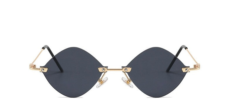 Calanovella Steampunk Rimless Sunglasses Women Men Vintage Sun Glasses