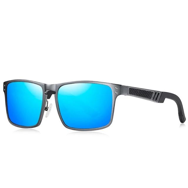 Calanovella Vintage Square Aluminum Magnesium Sunglasses Polarized UV400