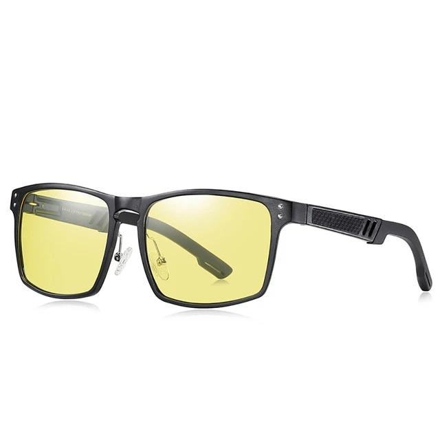 Calanovella Vintage Square Aluminum Magnesium Sunglasses Polarized UV400