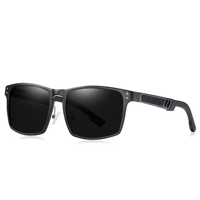 Calanovella Vintage Square Aluminum Magnesium Sunglasses Polarized UV400
