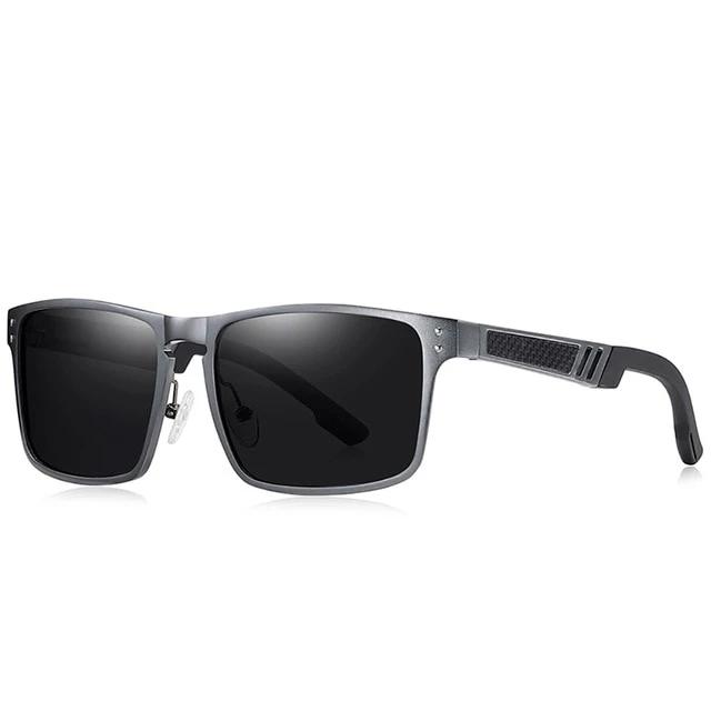 Calanovella Vintage Square Aluminum Magnesium Sunglasses Polarized UV400