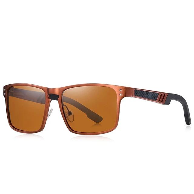 Calanovella Vintage Square Aluminum Magnesium Sunglasses Polarized UV400