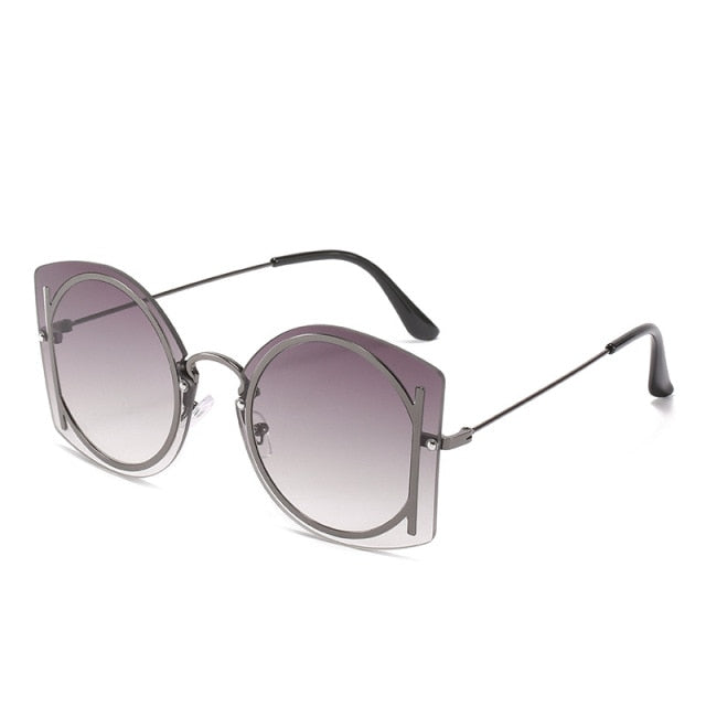 Calanovella Vintage Rimless Sunglasses Women Men Luxury Brand Designer