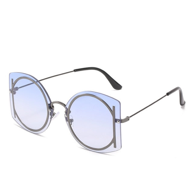 Calanovella Vintage Rimless Sunglasses Women Men Luxury Brand Designer