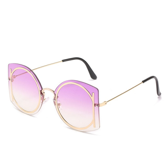 Calanovella Vintage Rimless Sunglasses Women Men Luxury Brand Designer