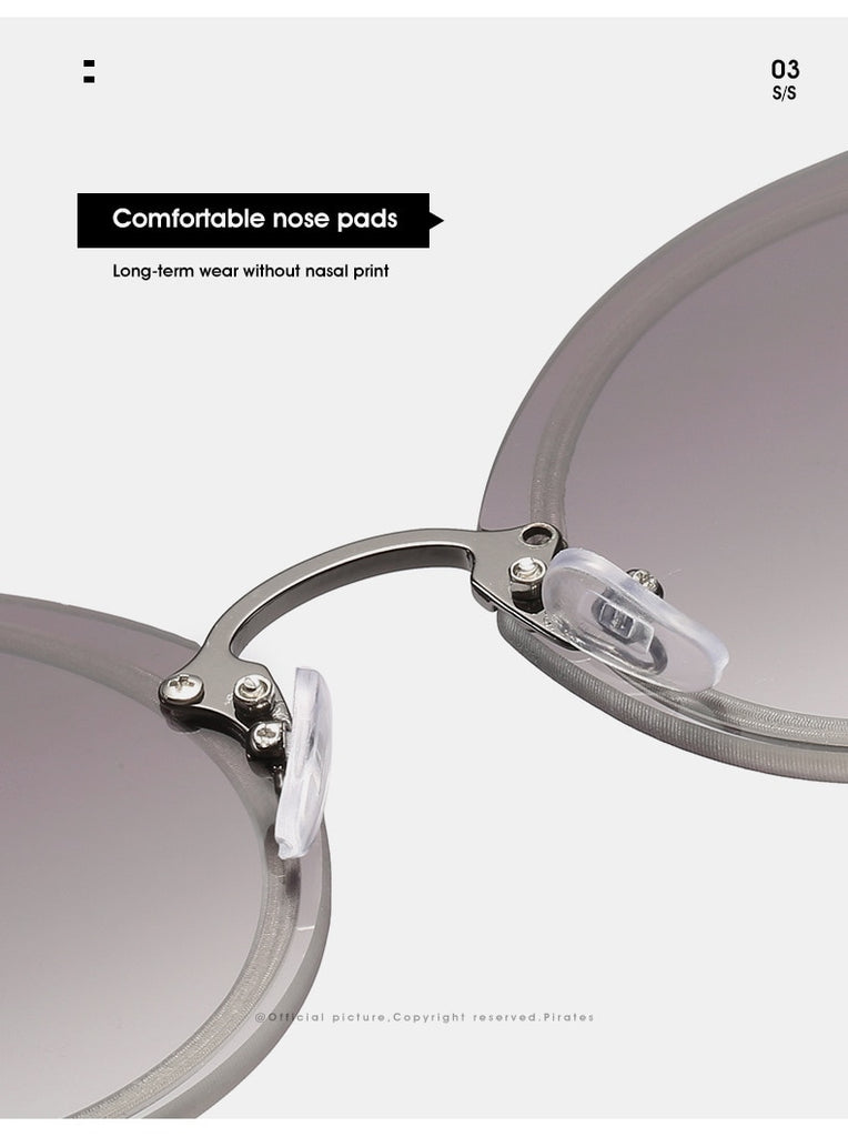 Calanovella Vintage Rimless Sunglasses Women Men Luxury Brand Designer