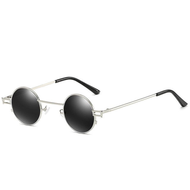 Calanovella Steampunk Round Sunglasses Designer Retro Small Frames