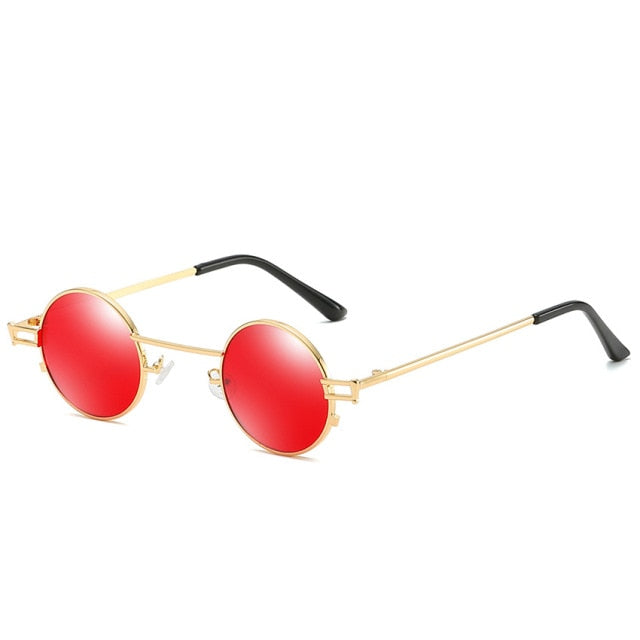 Calanovella Steampunk Round Sunglasses Designer Retro Small Frames