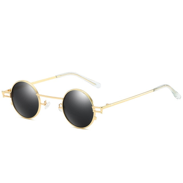 Calanovella Steampunk Round Sunglasses Designer Retro Small Frames