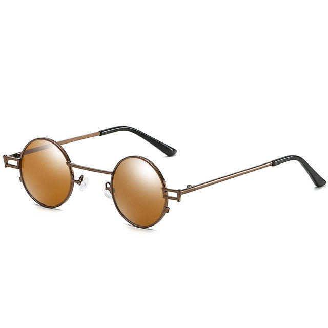 Calanovella Steampunk Round Sunglasses Designer Retro Small Frames