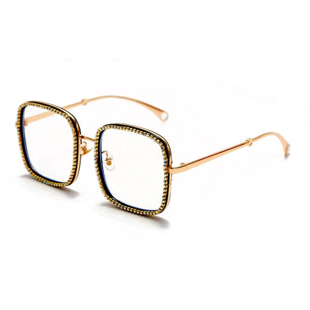 Calanovella Square Oversized Clear Lenses Stylish Glasses