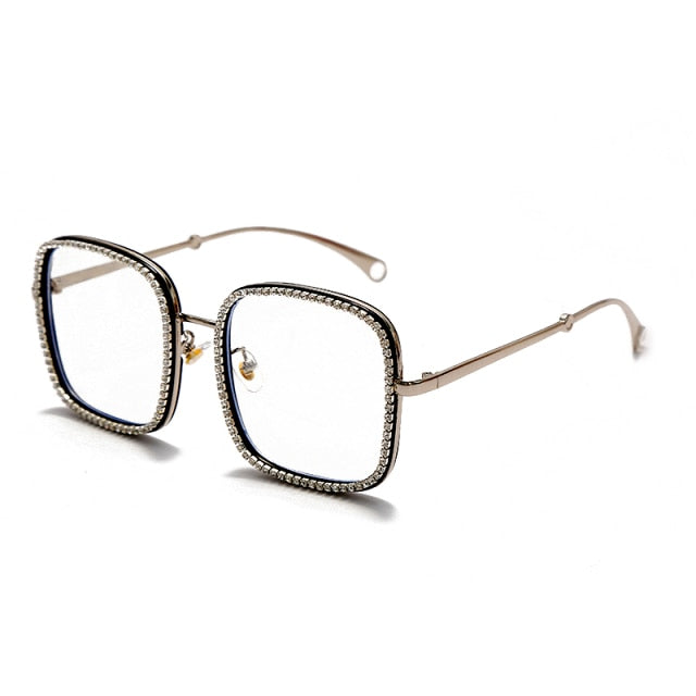 Calanovella Square Oversized Clear Lenses Stylish Glasses