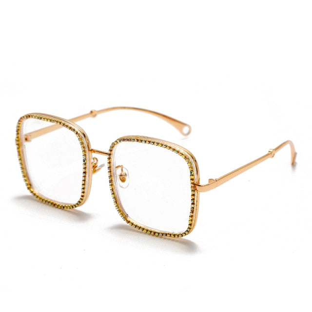 Calanovella Square Oversized Clear Lenses Stylish Glasses