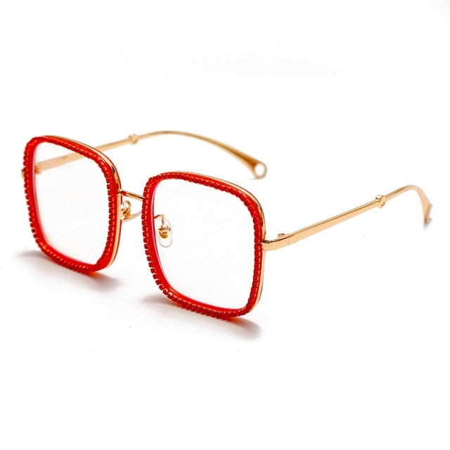 Calanovella Square Oversized Clear Lenses Stylish Glasses