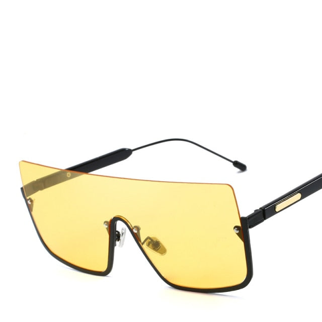 Calanovella Oversized Goggle Sunglasses Women Men Vintage Square Sun