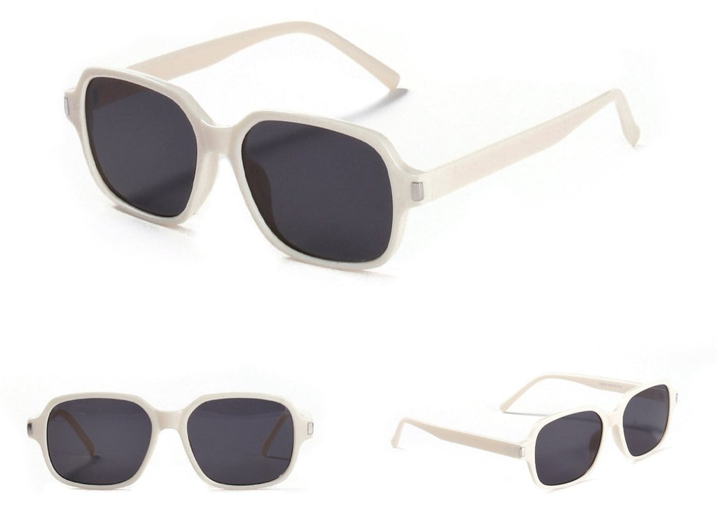 Calanovella Fashion Trendy Black Rectangular Sunglasses Designer Square Rectangle Frame 90s Vintage Shades