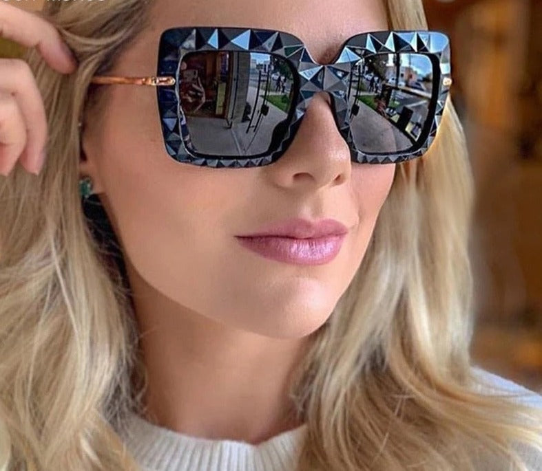 Calanovella Square Sunglasses Women Men Oversized Retro Luxury Brand