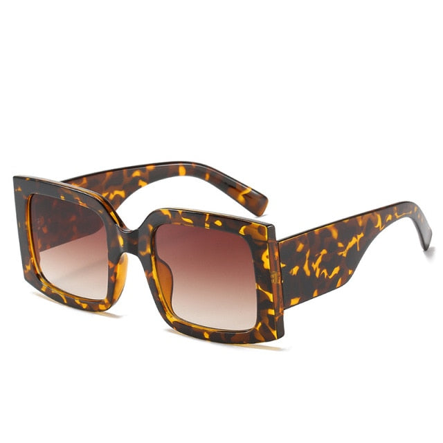 Calanovella Square Rectangle Sunglasses Retro Vintage Designer Hip-Hop