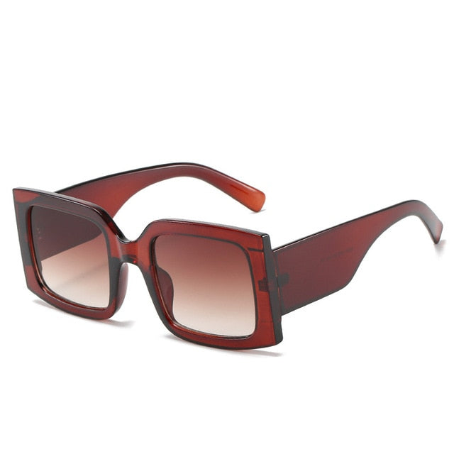 Calanovella Square Rectangle Sunglasses Retro Vintage Designer Hip-Hop