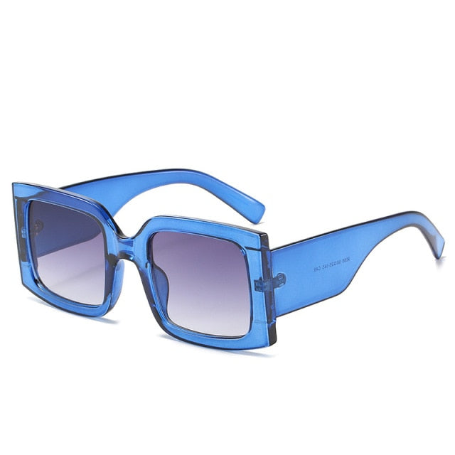 Calanovella Square Rectangle Sunglasses Retro Vintage Designer Hip-Hop