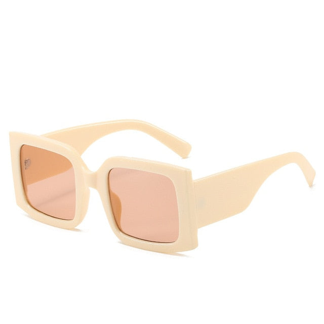 Calanovella Square Rectangle Sunglasses Retro Vintage Designer Hip-Hop