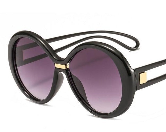 Calanovella Fashion Oversized Round Sunglasses Colorful Oval Lens