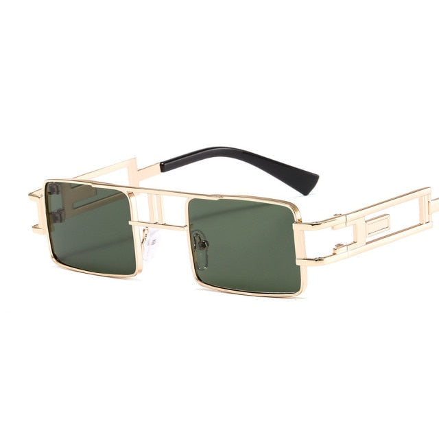 Calanovella New Square Steampunk Sunglasses Mens/Womens Punk Sun Glasses Driving Brand Designer Metal Frames UV400