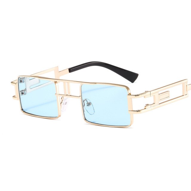 Calanovella New Square Steampunk Sunglasses Mens/Womens Punk Sun Glasses Driving Brand Designer Metal Frames UV400