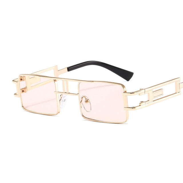 Calanovella New Square Steampunk Sunglasses Mens/Womens Punk Sun Glasses Driving Brand Designer Metal Frames UV400
