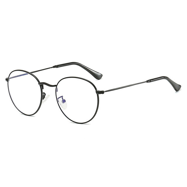 Calanovella Classic Anti-Blue Light Glasses Frame Brand Designer Fashion Round Metal Optical Frames Computer Glasses