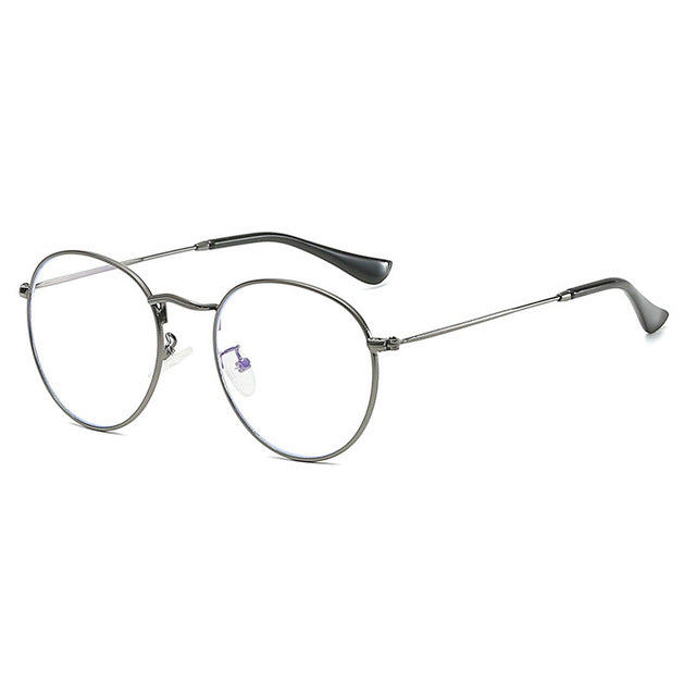 Calanovella Classic Anti-Blue Light Glasses Frame Brand Designer Fashion Round Metal Optical Frames Computer Glasses
