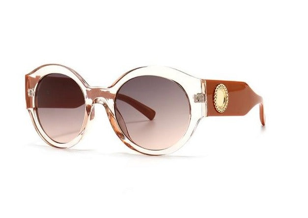 Calanovella Fashion Round Cat Eye Sunglasses Gradient Shades UV400
