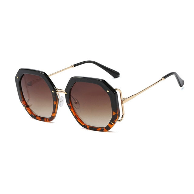 Calanovella Oversize Hexagon Sunglasses Designer Fashion Gradient