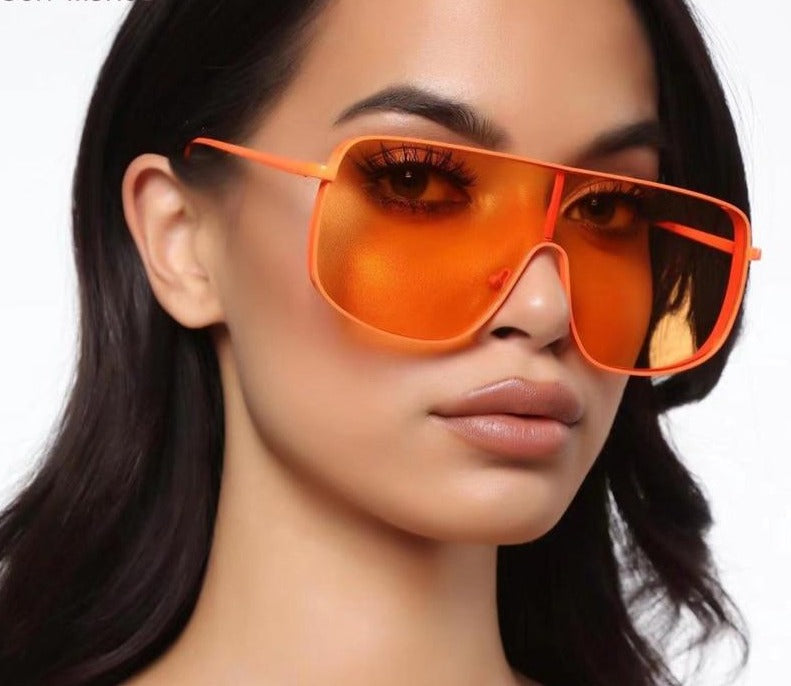 Calanovella Stylish Big Square One Piece Sunglasses UV400