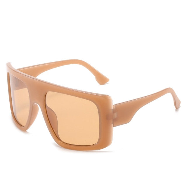 Calanovella Oversize Square Women Sunglasses Retro Men Jelly Frames