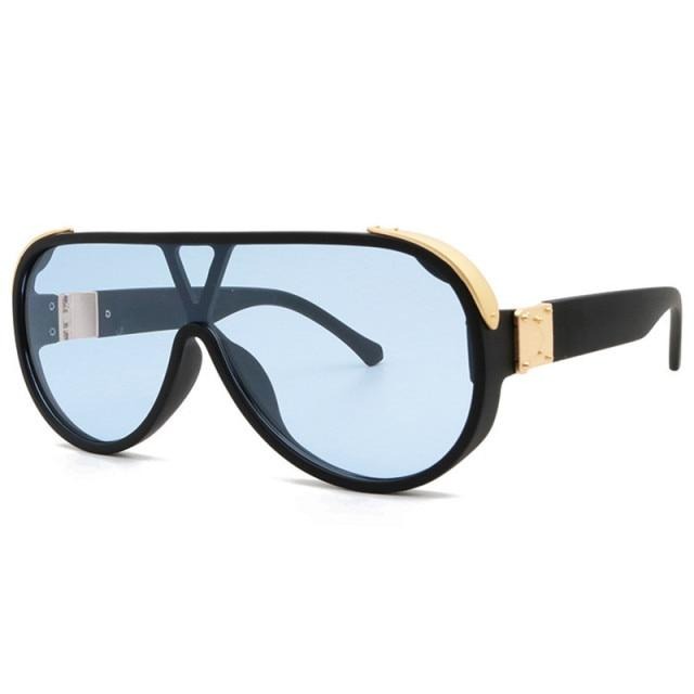 Calanovella Fashion One-piece Sunglasses Designer Oversized Round