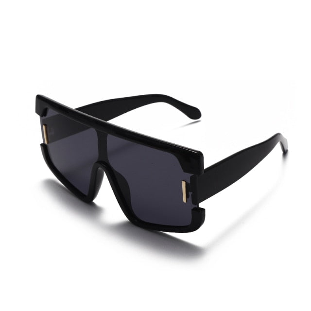 Calanovella One Piece Square Sunglasses Women Men Oversized Vintage