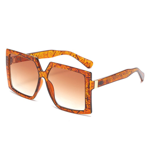 Calanovella Classic Vintage Square Sunglasses Woman Siamese Oversized Sunglasses Woman/Men Retro Sunglasses Lentes De Sol Mujer