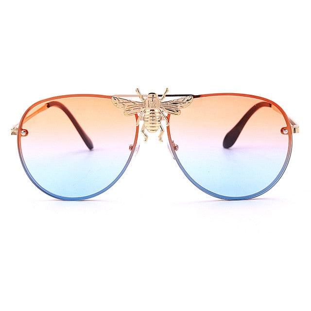 Calanovella Stylish Pilot Bee Sunglasses Vintage Retro UV400