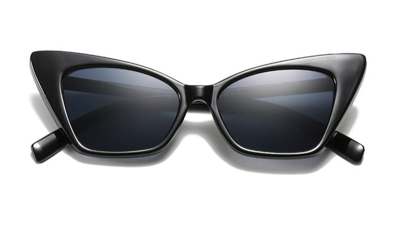 Calanovella Luxury Brand Small Rectangle Sunglasses Women Grey Pink Shades Women 90s Vintage Steampunk Cat Eye Sunglasses Unisex UV400