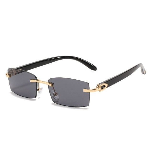 Calanovella Square Rimless Sunglasses Fashion Cutting Men Women Shades