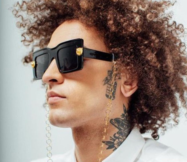 Calanovella Vintage Square Sunglasses Women Men Oversized Shades Glasses Luxury Brand Designer Sun Glasses Eyewear UV400